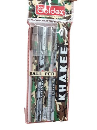 GOLDEX KHAKEE BALL PEN PACK OF 5