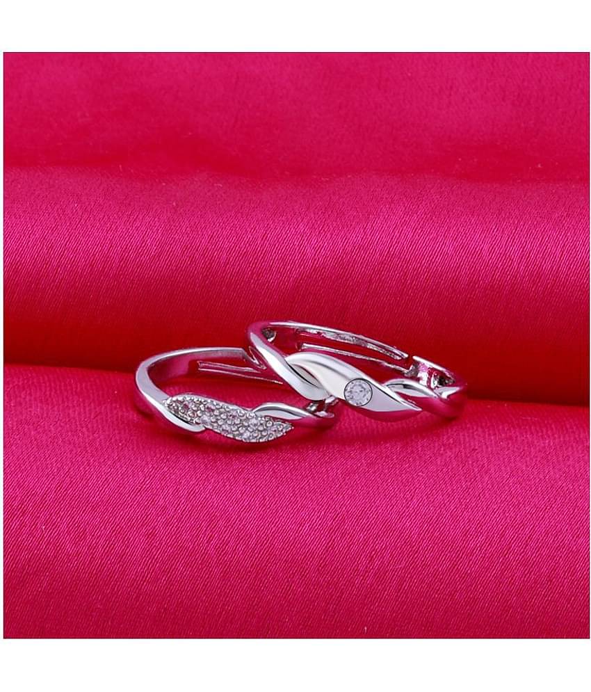 ShreejiHuf - Silver Couple Ring (Pack of 1)