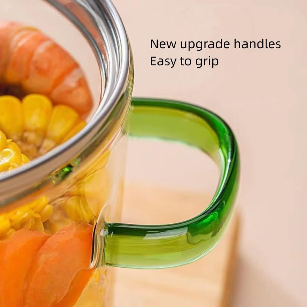 Square Glass Casserole With Lid,1200 ML Glass Bowl for Cooking, Baking, Serving, Mixing and Storing, Microwave & Oven Safe - Ideal for Kitchen, Dining Set 1