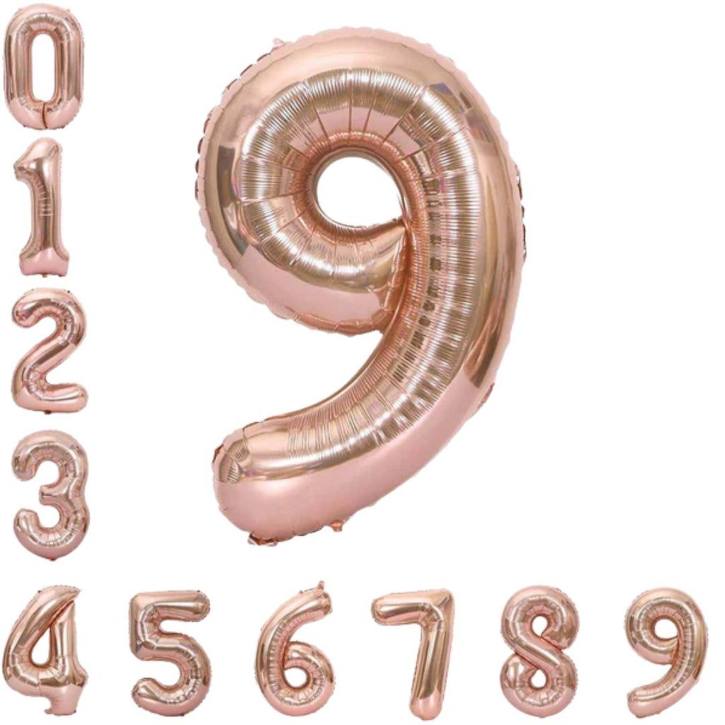 40 Numerical 9 Rose Gold Balloon - Party and Festive Needs | Buy online on ZillyBuy