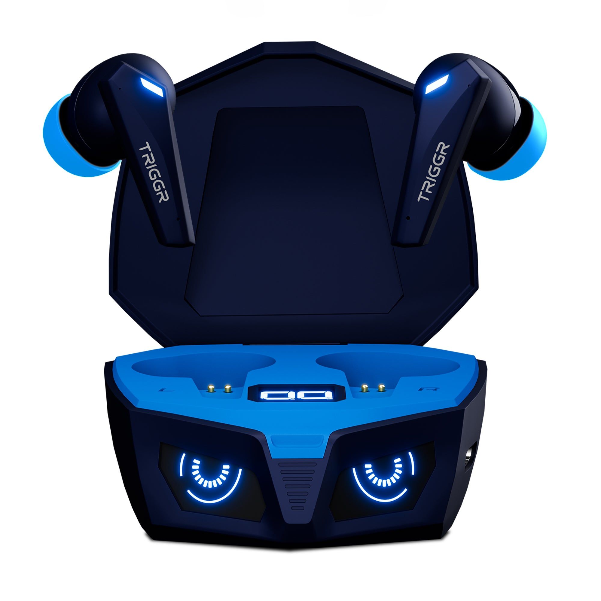 TRIGGR Kraken X1 Plus with Dual Pairing, Battery Display, Quad ENC, 70H Battery, v5.3 Bluetooth-Cobalt Mariner