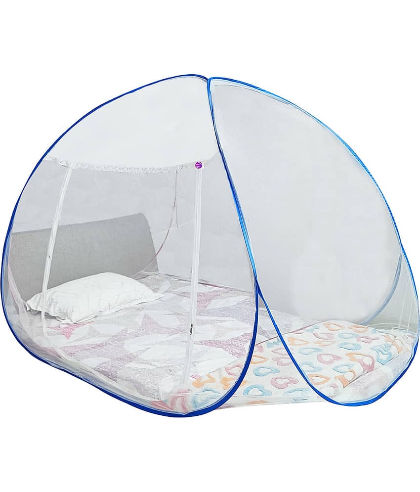 Silver Shine - Black Cotton Foldable Mosquito Net, Machardani ( Pack of 1 )