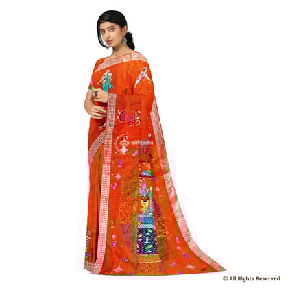 Boita Bandana Pattachitra Pata Saree