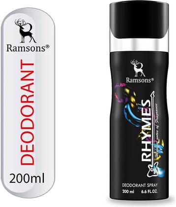 Ramsons - RHYMES Deodorant Spray Body Perfume For Men Long Lasting Body Spray 200 ml (Pack of 1)