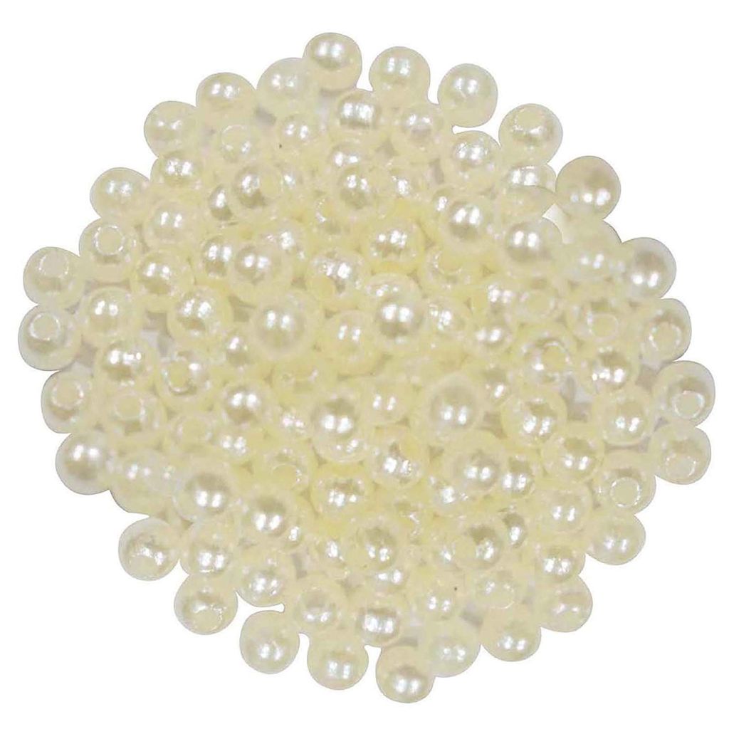 Nawani Round White Plastic Pearl Beads (100 grm, 8mm) - Earrings | Buy online on ZillyBuy