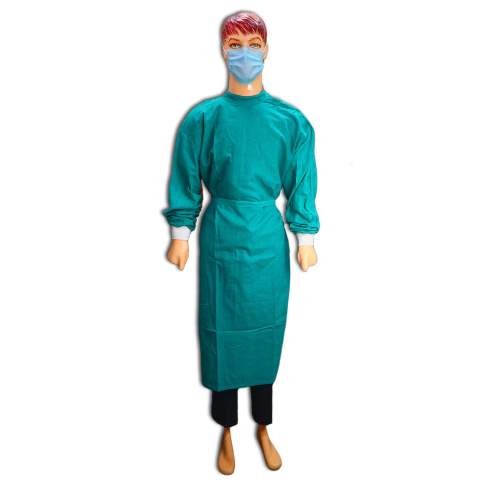 FAIRBIZPS Reusable Unisex Surgeon Gown � Green Medical Wear for Doctors, Isolation, Examination & Surgical Use Purposes