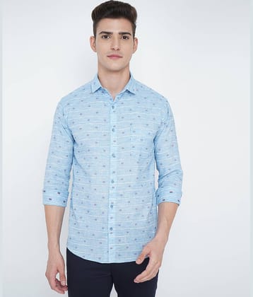 VERTUSY - Turquoise 100% Cotton Regular Fit Men's Casual Shirt ( Pack of 1 )
