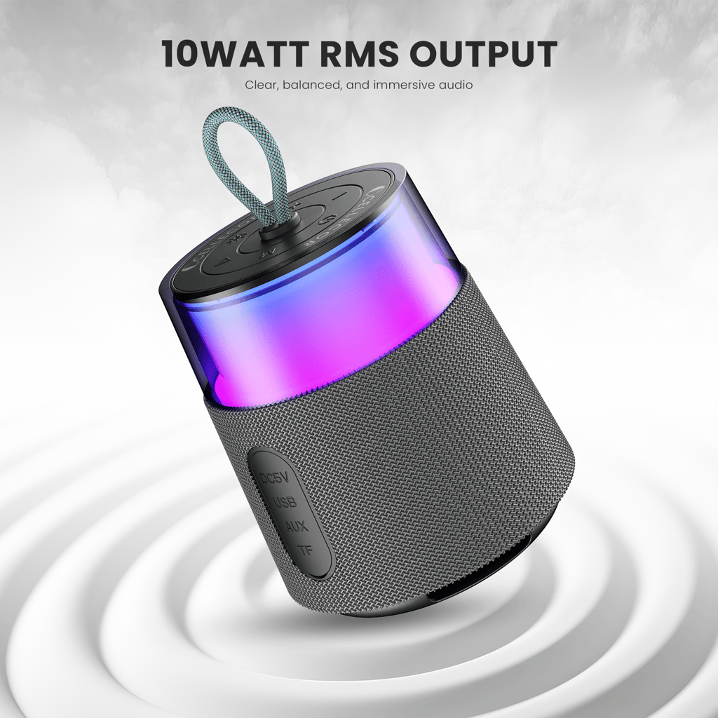 Cellecor CLB-80 BOOM | 10 Hr Playtime | BT-v5.3 | 2600mAH | Water Resistant 10 W Bluetooth Speaker- Black