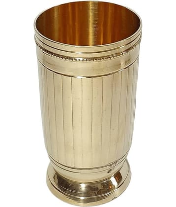 A & H ENTERPRISES - Heavy Water Brass Glasses 250 ml ( Pack of 1 )