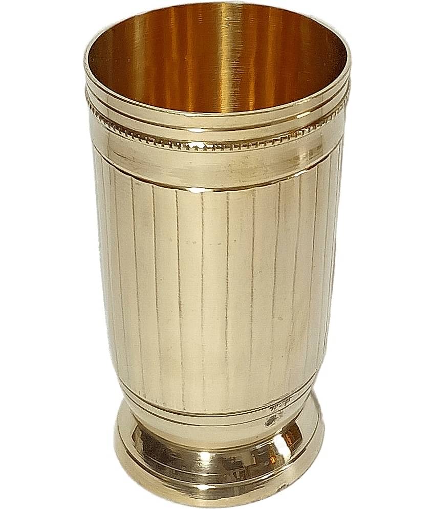 A & H ENTERPRISES - Heavy Water Brass Glasses 250 ml ( Pack of 1 )