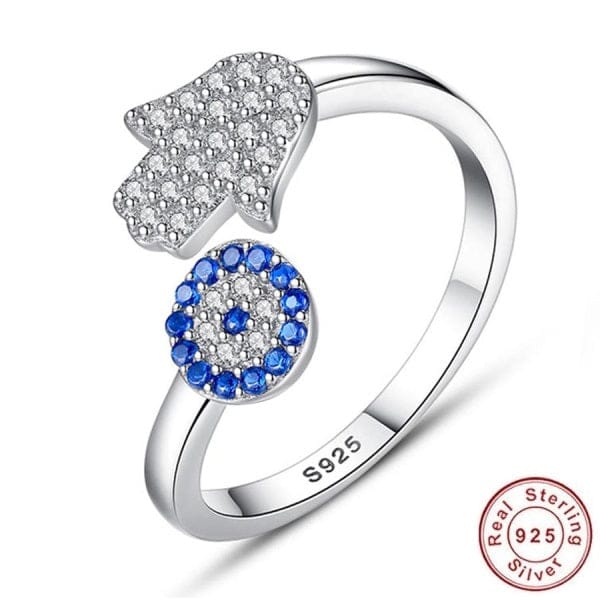 Silver Ring For Girls and Women Evil Eye Ring