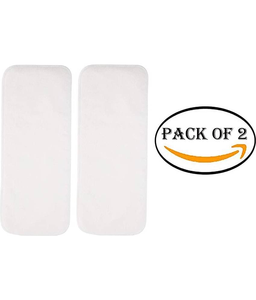 YUTIRITI 2Pc Washable Microfiber Diaper Changing Insert Cloth Pad Cover for Babies - White