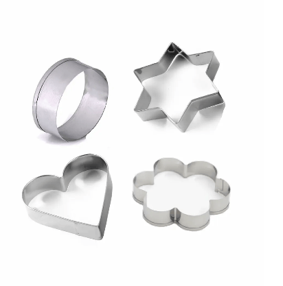 0827 Cookie Cutter Stainless Steel Cookie Cutter with Shape Heart Round Star and Flower (4 Pieces) 0827 Cookie Cutter Stainless Steel Cookie Cutter with Shape Heart Round Star and Flower (4 Pieces)