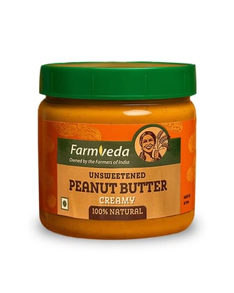 Farmveda Unsweetened Peanut Butter (Creamy) - 320g