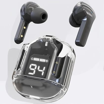 UltraPods Max Earbuds Pro Bluetooth 5.3 | Transparent Design | Fast Charging | 13mm HD Bass Drivers | Built-in Mic | Running, Outdoors, Music Sound (Multi Colour) (Random Colour)