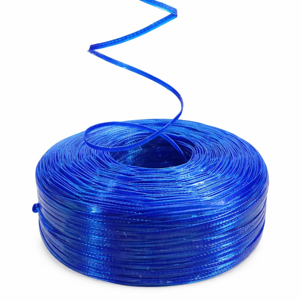Polypropylene Packaging Twine (Sutli) � Blue (1 Roll) � High Tensile Plastic Binding Rope � Thread for Home, Garden, Craft & Commercial Use � Durable PP Rassi/String Roll