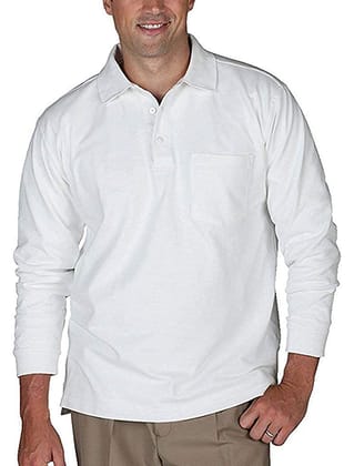 Romano nx Men's 100% Cotton Long Sleeve Regular Fit Polo T-Shirt-Large