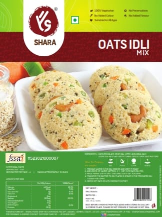 Shara Oats Idli Mix (200g) | High-Fiber Instant Breakfast | Healthy Snacking