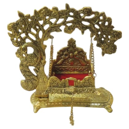 Aluminium Tree Jhula Statue | Designer Home Decoration, Height : 10.5 Inch (ASMAS426 O)