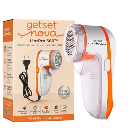KKK Retailers LintPro 360 Lint Remover for Clothes Fabric Cleaner Machine for Sweaters and Blankets Electric Shaver for Clothes Powerful Fabric Cleaner with Honeycomb Mesh 1 Year Warranty, 10