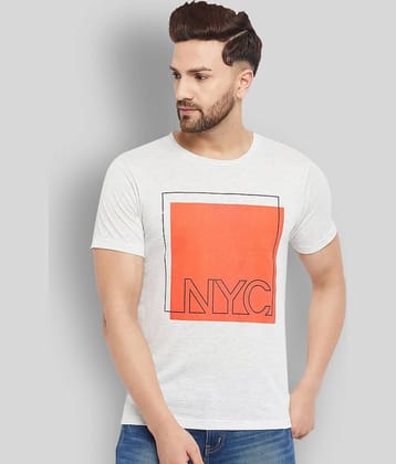 The Million Club Pack of 1 Cotton Blend Regular Fit Men's T-Shirt ( White )