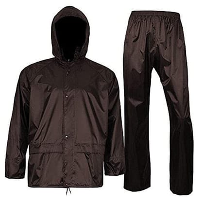 Romano nx 100% Waterproof Heavy Duty Double Layer Hooded Rain Suit Men in a Storage Bag-Medium