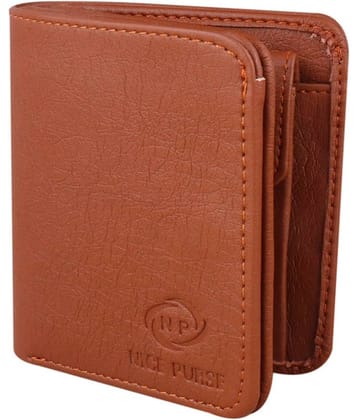 Nice Purse - Brown Faux Leather Men's Two Fold Wallet ( Pack of 1 )