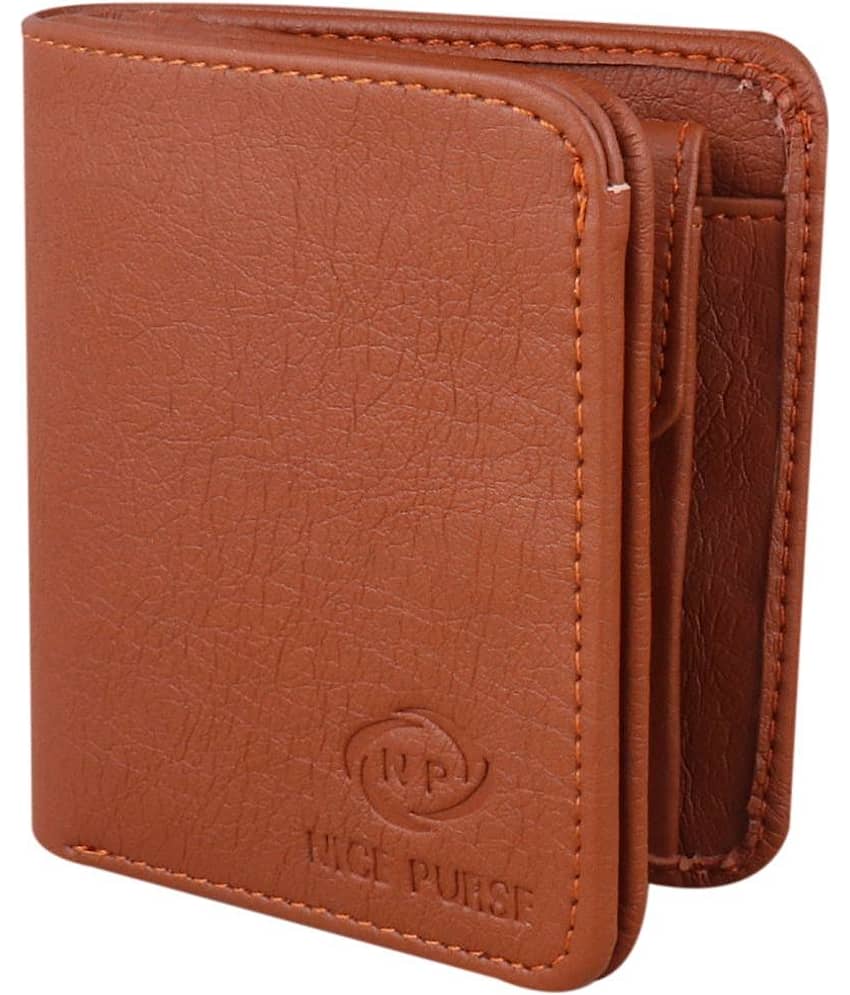 Nice Purse - Brown Faux Leather Men's Two Fold Wallet ( Pack of 1 )