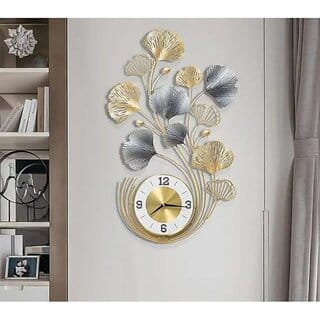 Amhomedecor Analog 81.3 cm X 20 cm Wall Clock (Multicolor, With Glass, Standard)