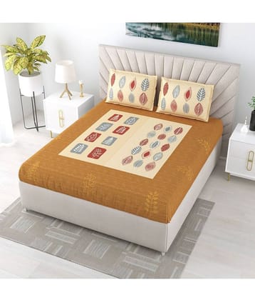 Bombay Spreads Cotton King Size Bedsheet ( Yellow )