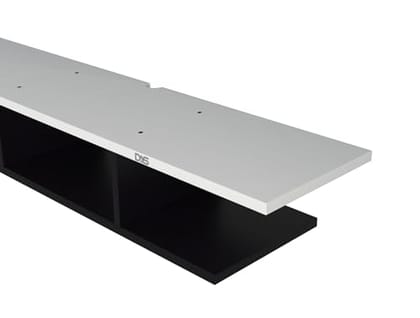 DAS Volker High Strength & Durable TV Entertainment Unit Stand with Set Top Box Stand for Living Room Black & White Large (Ideal for up to 55") Screen (Engineered Wood)