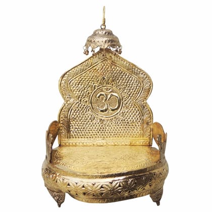 Heavy Brass Singhasan God Idol Stand | Religious Puja Décor, Height : 20.6 Inch (ZMAS131 G)