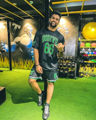 Go Devil 66 (in Green) Printed Black Polyester Co-ord Set for Men S