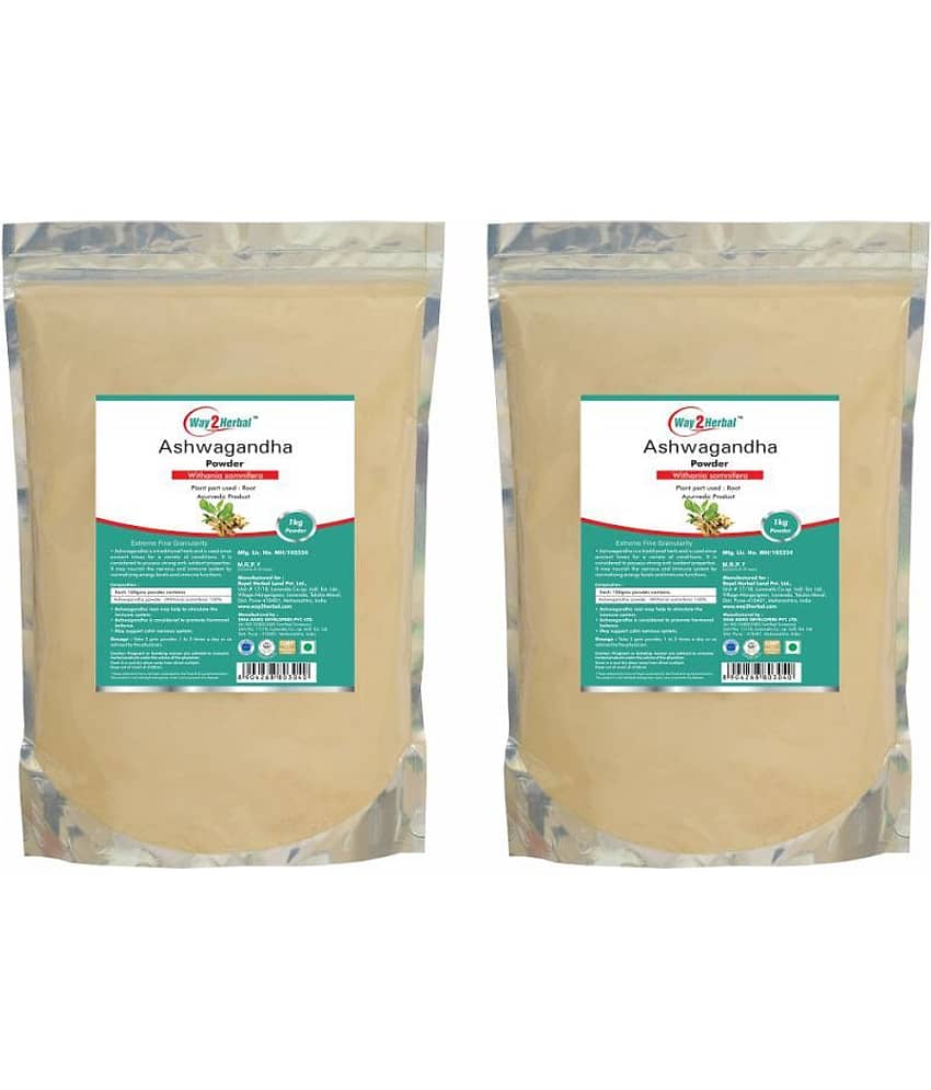 Way2Herbal Ashwagandha Powder 1 kg Pack of 2