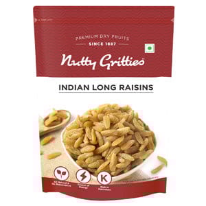 Nutty Gritties Indian Green Raisins Kishmish - Long Kismis, 200 gm
