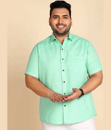 PRINTCULTR Cotton Blend Regular Fit Solids Half Sleeves Men's Casual Shirt - Sea Green ( Pack of 1 )