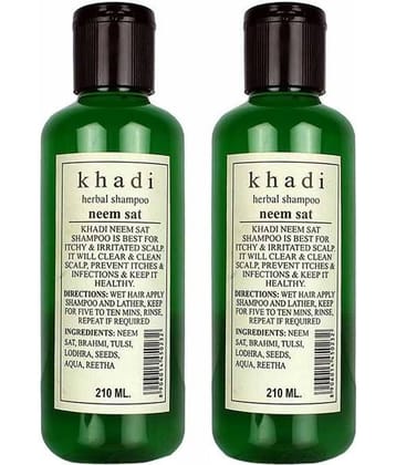 Khadi Neem Sat Shampoo- Twin Pack 210 Ml
