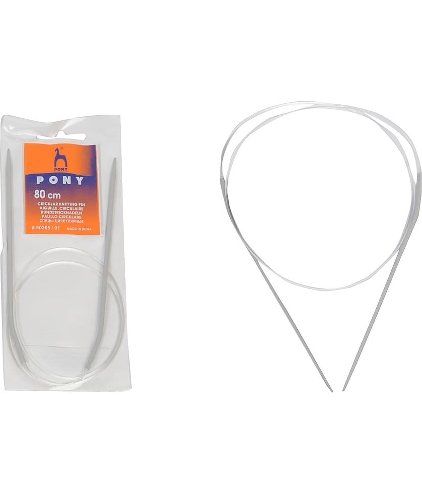 Aluminium Fixed Circular Knitting Needles Pin 80cm, NO - 12 (2.75 mm)