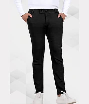 Septem Regular Flat Men's Formal Trouser - Black ( Pack of 1 )