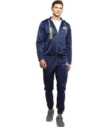 YUUKI - Navy Blue Polyester Regular Fit Solid Men's Sports Tracksuit ( Pack of 1 )