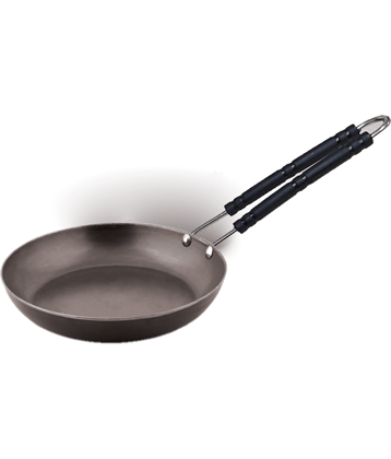 Veer Delux Handle No Coating Mild Steel Fry Pan 24 cm mL