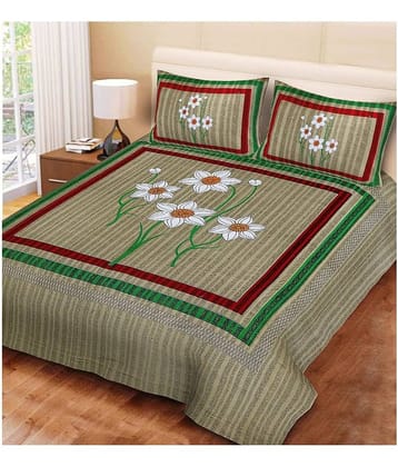 Bombay Spreads Cotton Double Bedsheet with 2 Pillow Covers ( 240 cm x 215 cm )