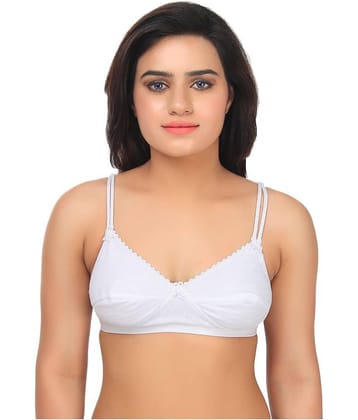 TCG Cotton Non Padded Women's Bralette Bra ( White )
