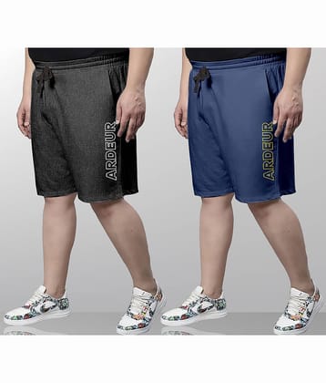 Ardeur Multi Cotton Blend Men's Shorts ( Pack of 2 )
