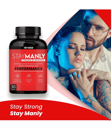 Nirvasa Staymanly Tablets | Strength, Stamina & Vitality | 30 Tab Pack of 1