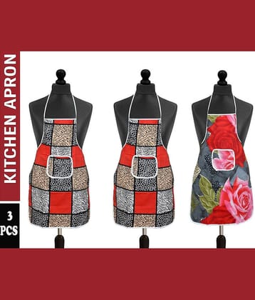 Aazeem  Multicolor Half Apron ( Pack of 3 )