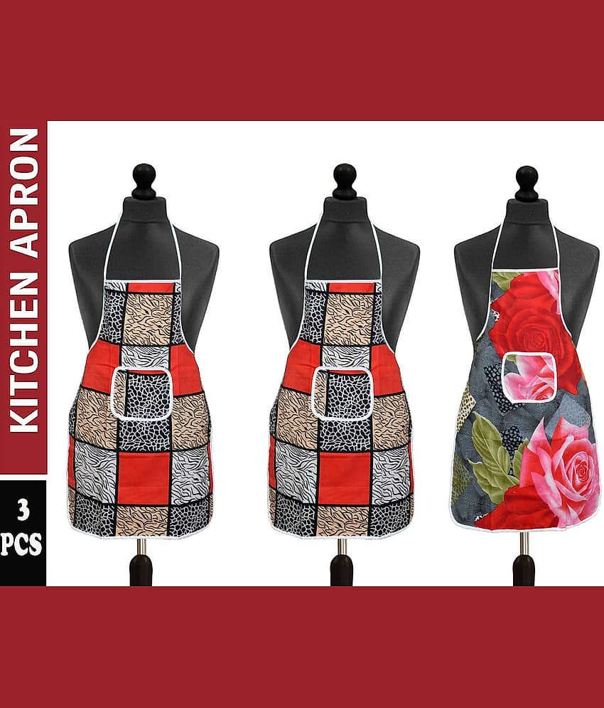 Aazeem  Multicolor Half Apron ( Pack of 3 )