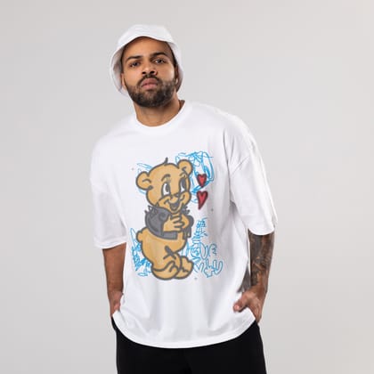 Colorful DOMREBEL Oversized T-Shirts: White: Clean Minimalist Style-S / Cotton / White