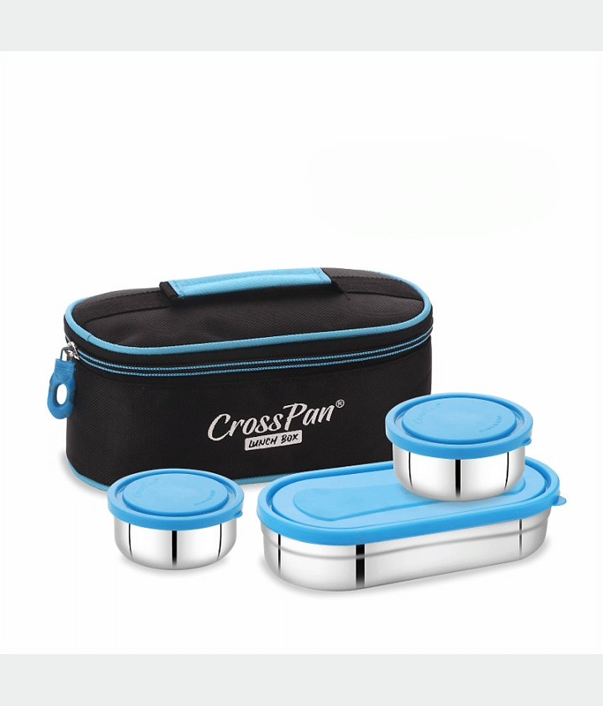 CrossPan MAGNITE LUNCH BOX Stainless Steel Lunch Box 3 - Container ( Pack of 1 )