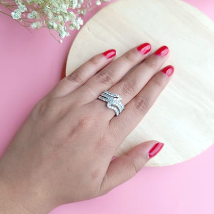 Vs Sterling silver Cocktail Ring 148-9
